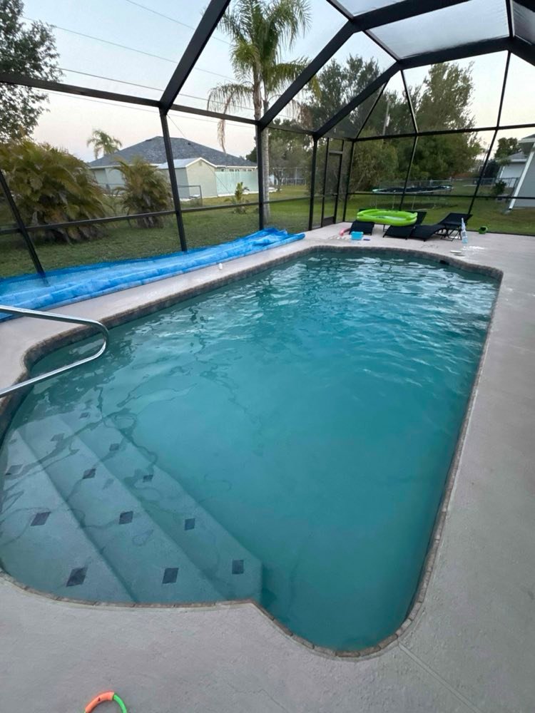 Vacation rental pool maintained weekly with photo reporting
