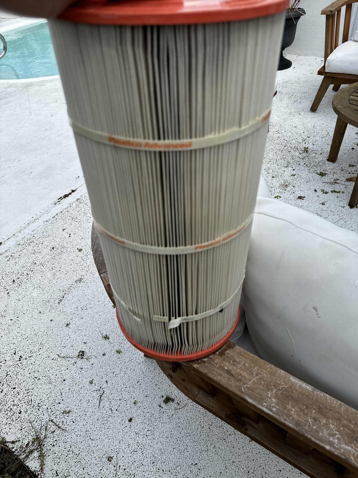 Filter cartridge pulled for a deep clean